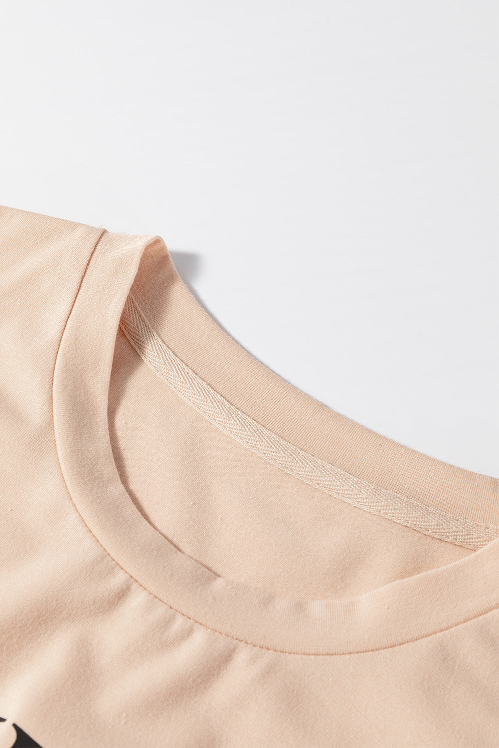 Khakifarbenes T-Shirt mit Kürbis-Grafik und Leopardenmuster