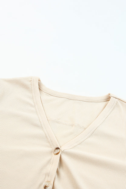 Apricot – Selected – High-Low-Cardigan mit Knopftaschen