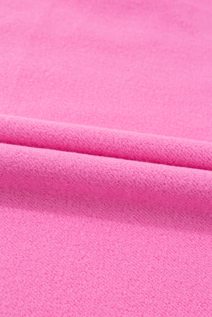 Bonbon – Einfarbiges Sweatshirt mit Fleecefutter und überschnittener Schulterpartie und hohem Bund