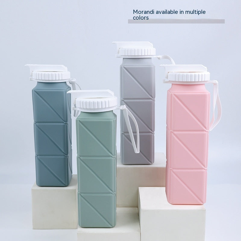 Faltbare Sport-Wasserflasche aus Silikon: Tragbar und einziehbar für Outdoor-Aktivitäten