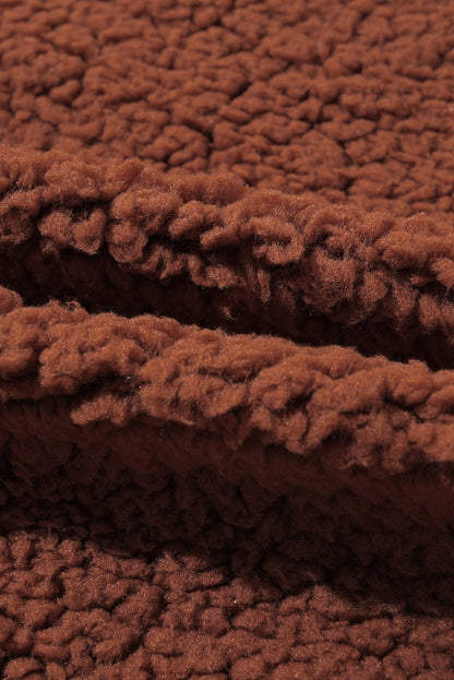 Red Clay Teddybär-Jacke aus Kunst-Lammfell