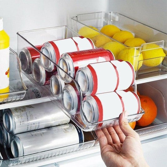 Transparent Beverage Holder: Fridge Organization Essentia