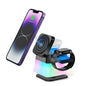 High Quality 4 In 1 Foldable Wireless Charger Stand For Phone 15 14 13 12 Pro Max 8 7 Holder Magnetic Fast Charging Station