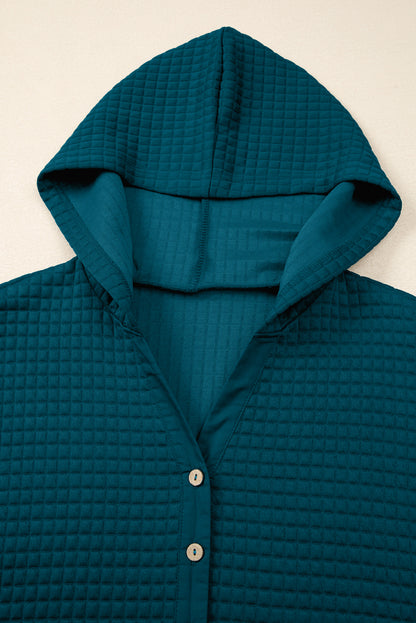 Skobeloff Waffled Textured Raw Edge Patchwork 2pcs Loose Pant Set