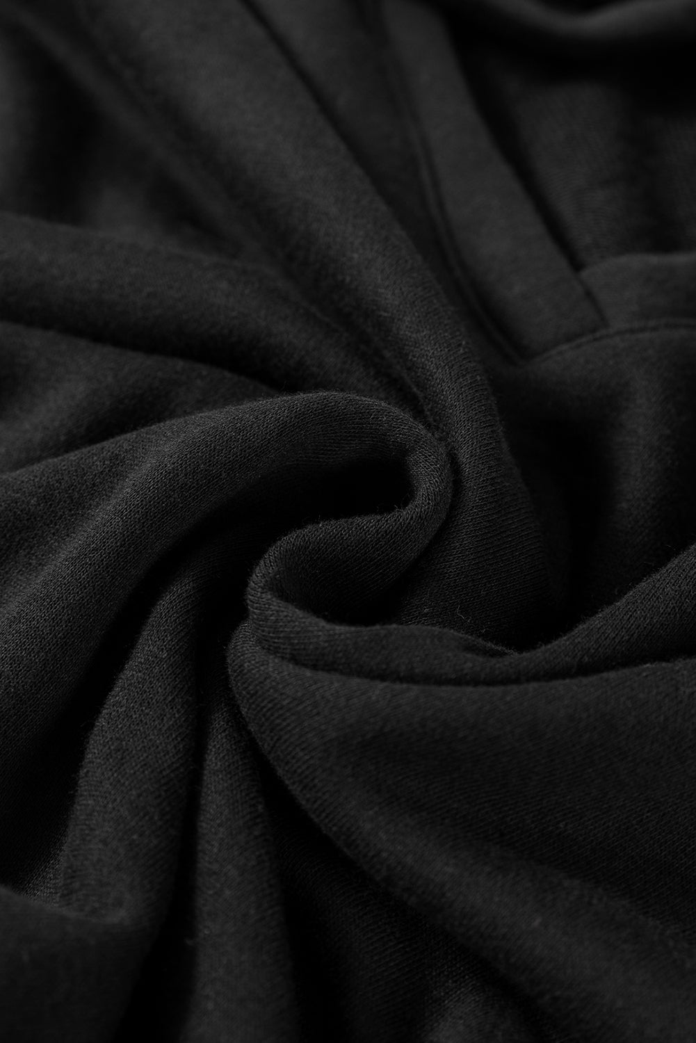 Schwarzes Sweatshirt mit Rundhalsausschnitt und Schleife