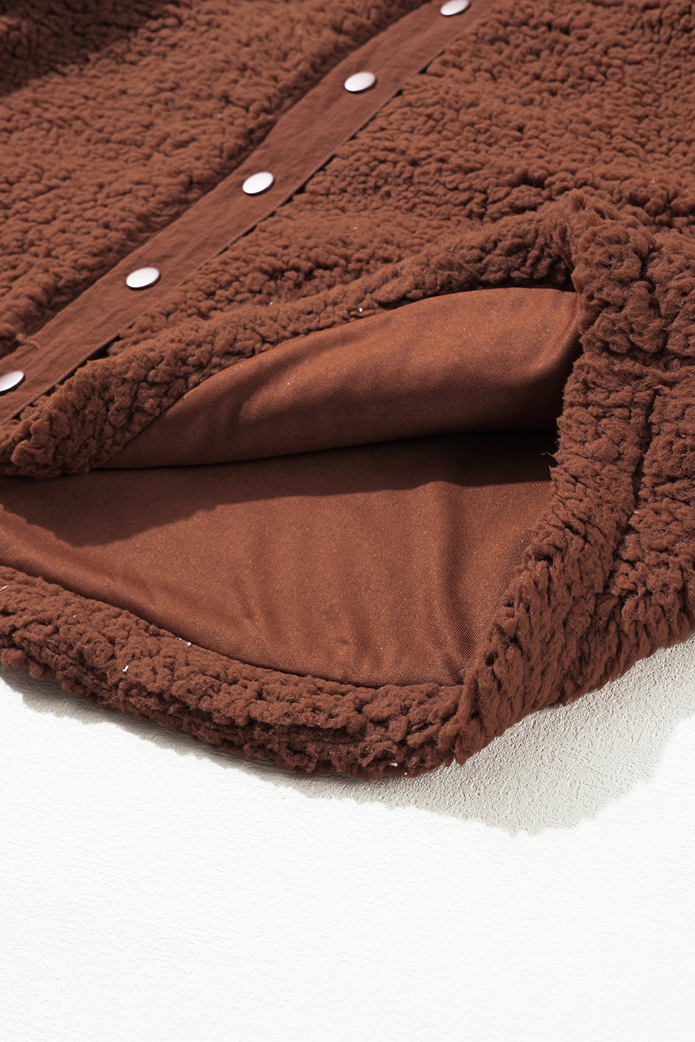 Red Clay Teddybär-Jacke aus Kunst-Lammfell