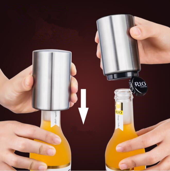 Edelstahl-Bierflaschenöffner Presse Flaschenöffner Ideen