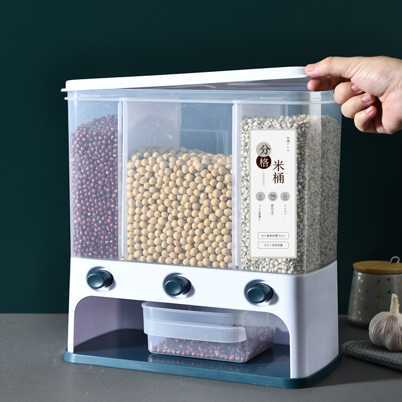 Clear Plastic Wall-Mounted Grain Storage Box