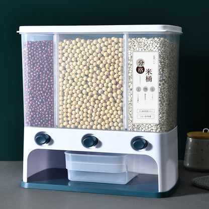 Clear Plastic Wall-Mounted Grain Storage Box