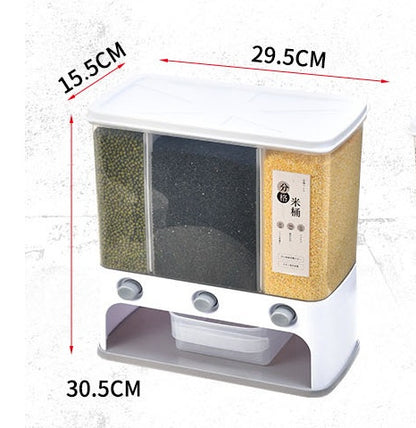 Clear Plastic Wall-Mounted Grain Storage Box