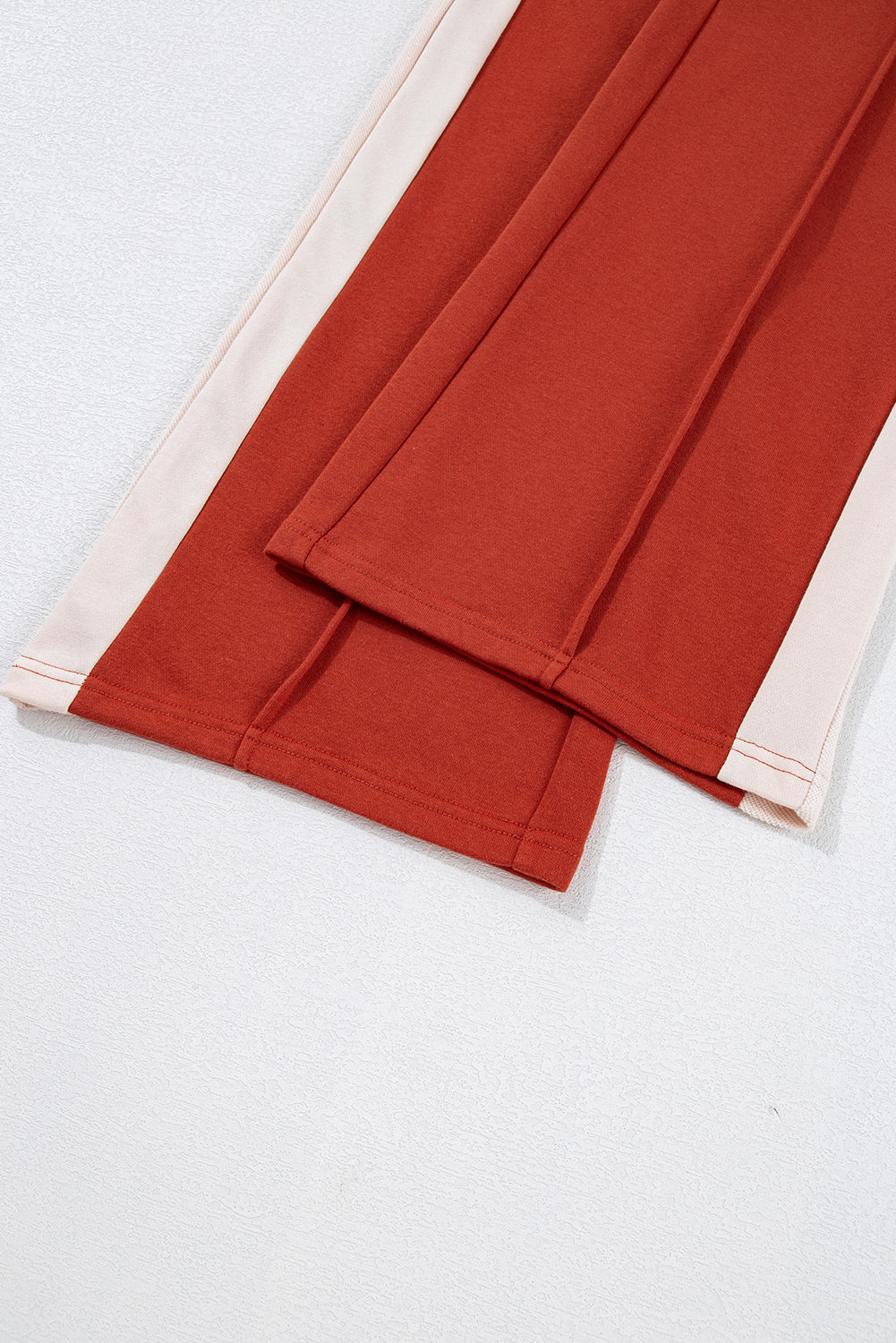 Flamingo-Hose mit Farbblock und Kordelzug, hoher Taille und weitem Bein