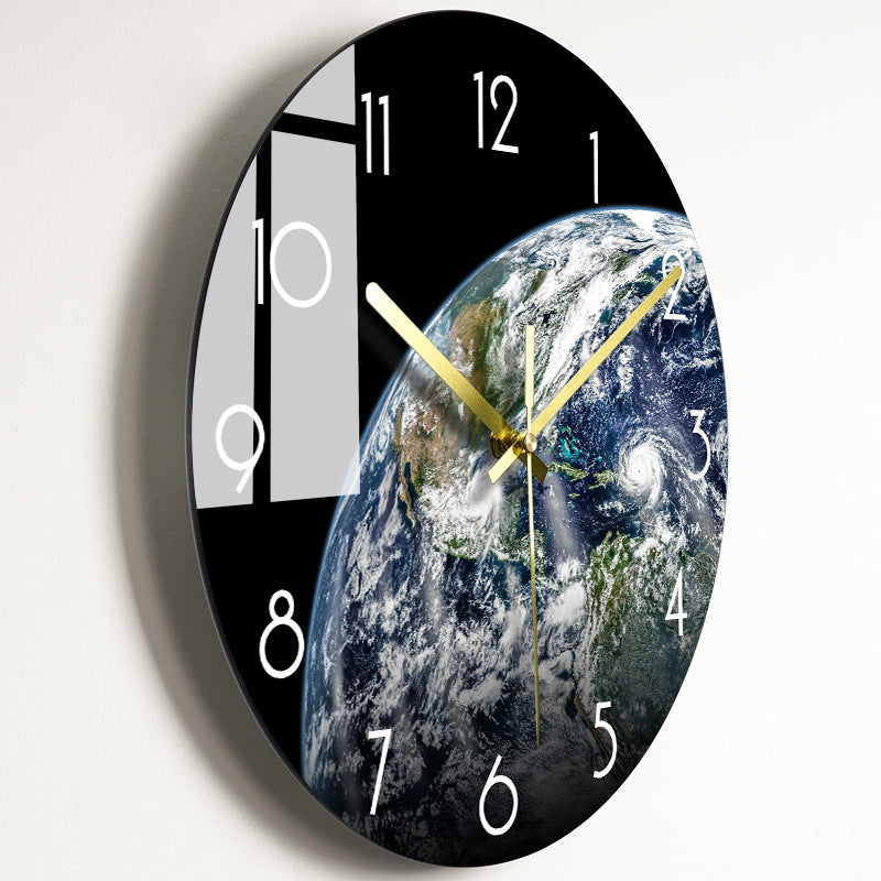 Elegant Glass Wall Clock: Luxury Timepiece for the Living Room