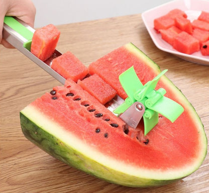 Wassermelonen-Windmühlenschneider, Edelstahl, geschnitten, Wassermelonen-Artefakt, Obst-Cut-Artefakt, kreatives, ausgefallenes Graben, Obstscheibe