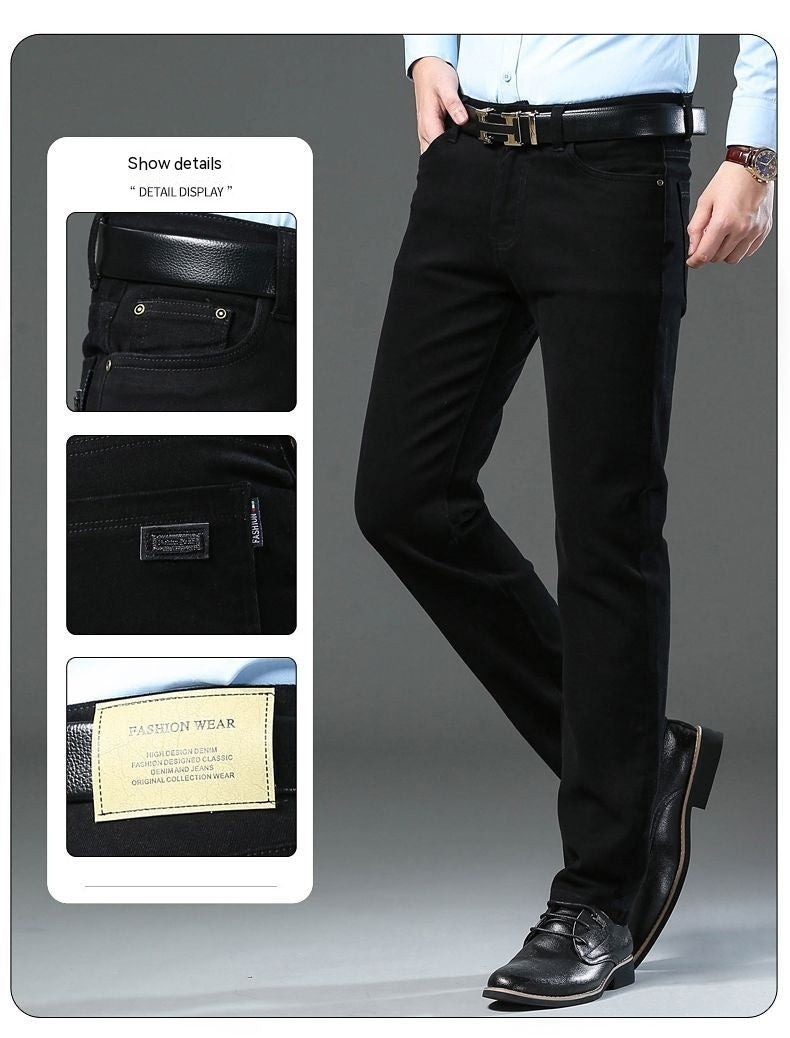Straight Stretch Comfortable Trousers Mid-high Waist Pants