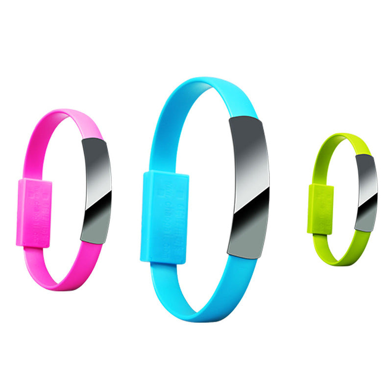 Bracelet data cable USB silicone charging short cable