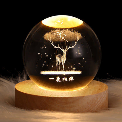 Starry Sky Crystal Ball Night Lamp