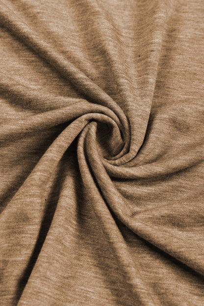 Helles französisches Beige, kontrastierendes Spitzentop mit Raglanärmeln und Rundhalsausschnitt