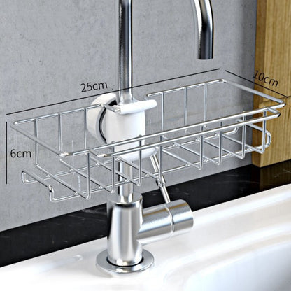 Edelstahl Spüle Lagerung Rack Küche Bad Einstellbare Wasserhahn Seife Dish Drainer Regal Küche Organizer