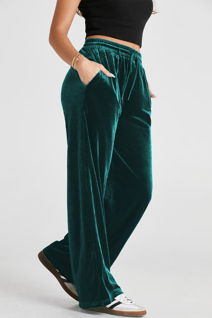 Evergreen Solid Hose mit weitem Bein und Kordelzug in der Taille