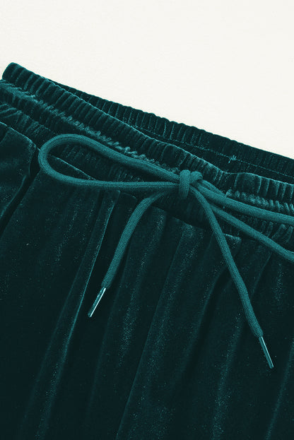 Evergreen Solid Hose mit weitem Bein und Kordelzug in der Taille