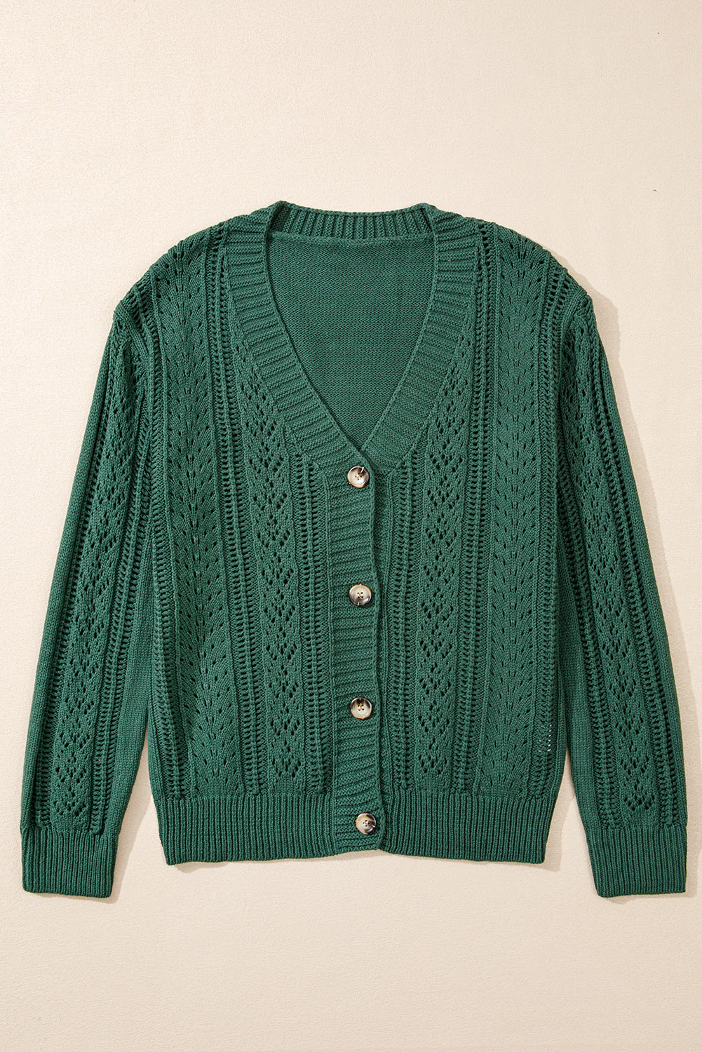Canton – Offen gestrickte Strickjacke mit überschnittenen Schultern