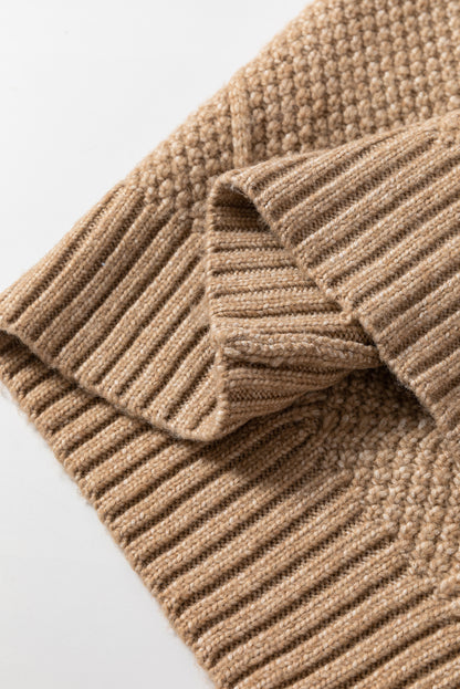 Parchment – Locker sitzendes Pulloverkleid mit Zopfmuster und überschnittener Schulter
