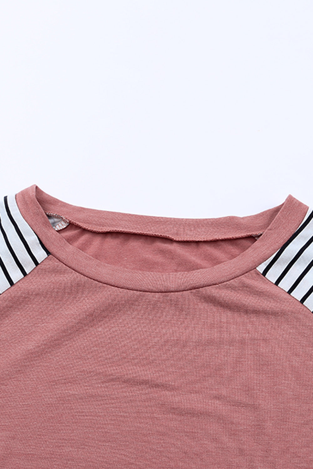 Rosa gestreiftes Langarm-Minikleid mit Leopardenmuster