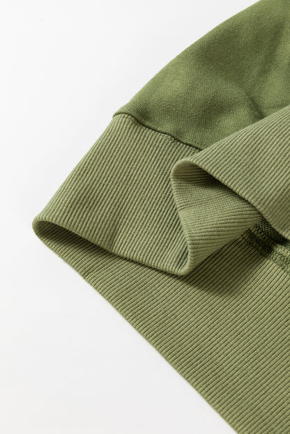 Vineyard Green – Lockeres Sweatshirt mit überschnittenen Schultern und überkreuzten Nähten