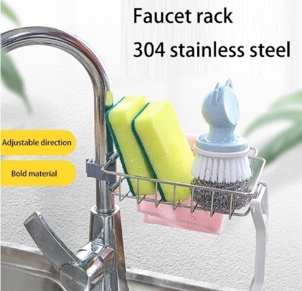 Abflussregal Aufbewahrungshalter Regal Küchenspüle Wasserhahn Schwamm Seifentuch Rack Halterung