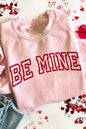 Rosa BE MINE Puff-Sweatshirt mit Grafik