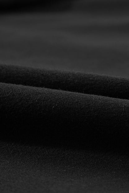 Schwarzes Sweatshirt mit „Merry Every Thing“-Lametta-Slogan