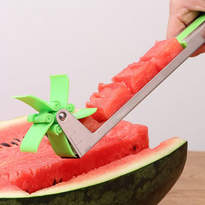 Wassermelonen-Windmühlenschneider, Edelstahl, geschnitten, Wassermelonen-Artefakt, Obst-Cut-Artefakt, kreatives, ausgefallenes Graben, Obstscheibe