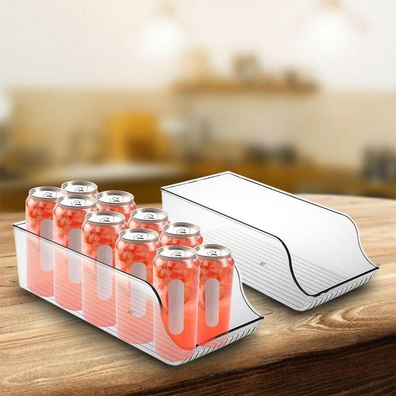 Transparent Beverage Holder: Fridge Organization Essentia
