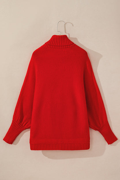 Racing Red Valentine Love Letter bestickter Pullover mit Stehkragen