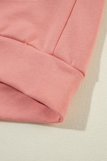 Hellbraunes Sweatshirt mit Rundhalsausschnitt und Schleife