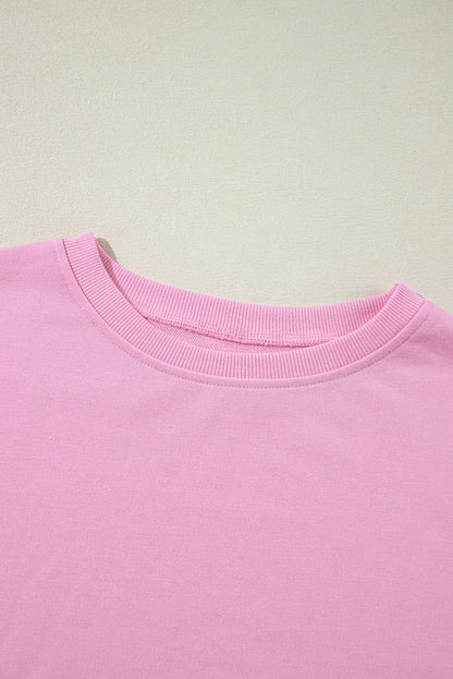 Bonbon – Sweatshirt mit Rundhalsausschnitt und sichtbaren Seitenschlitzen in Farbblock-Optik