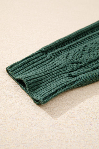 Canton – Offen gestrickte Strickjacke mit überschnittenen Schultern