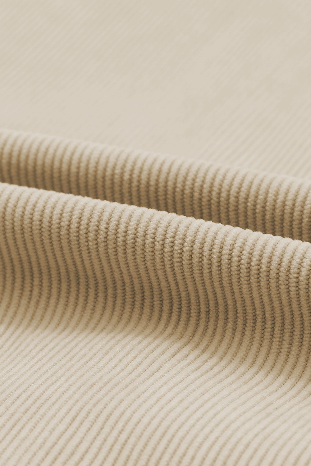 Khaki Plus Size Crochet Pattern Back Corduroy Jacket