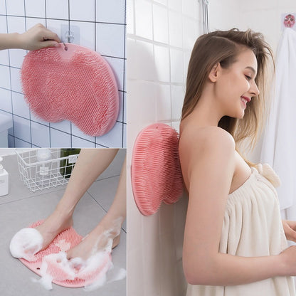 Silicone Massage Bath Brush & Mat
