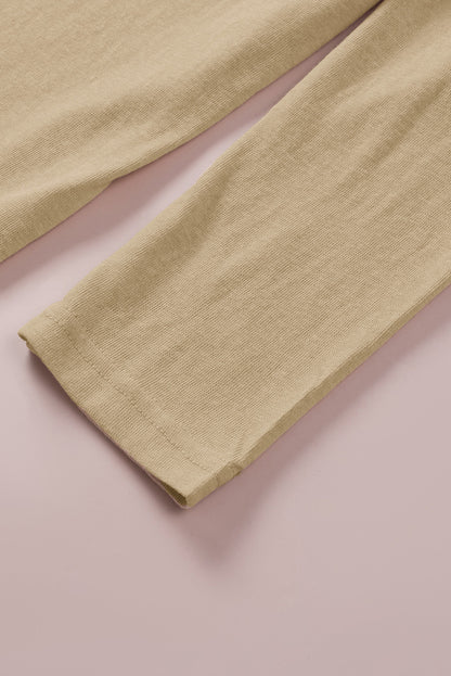 Einfarbige Strickjacke mit offener Vorderseite und Knöpfen