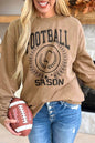 Khakifarbenes Rugby-Sweatshirt mit Grafik für den Spieltag