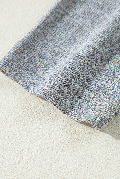 Leichte Strickjacke mit hoher Taille und offener Vorderseite in Volltonfarbe