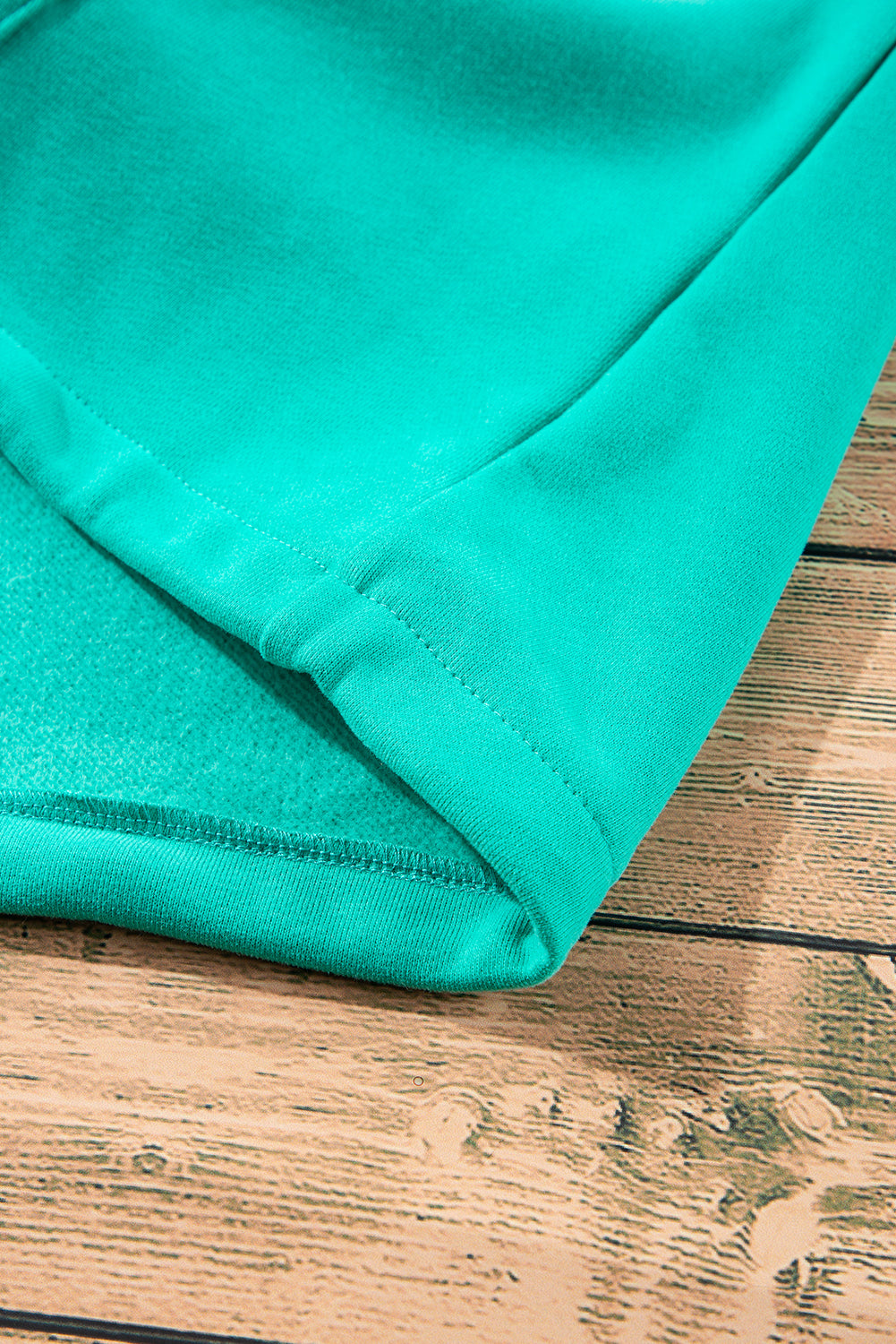 Aruba Blauer, lockerer Hoodie mit Fleecefutter und Kängurutaschen mit halbem Reißverschluss