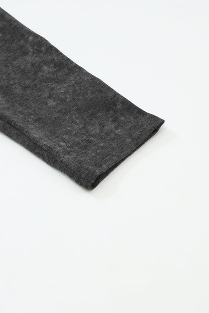 Schwarzer offener Cardigan mit Fransensaum und Taschen