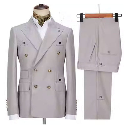 Men's Two-piece Suit Double Breasted