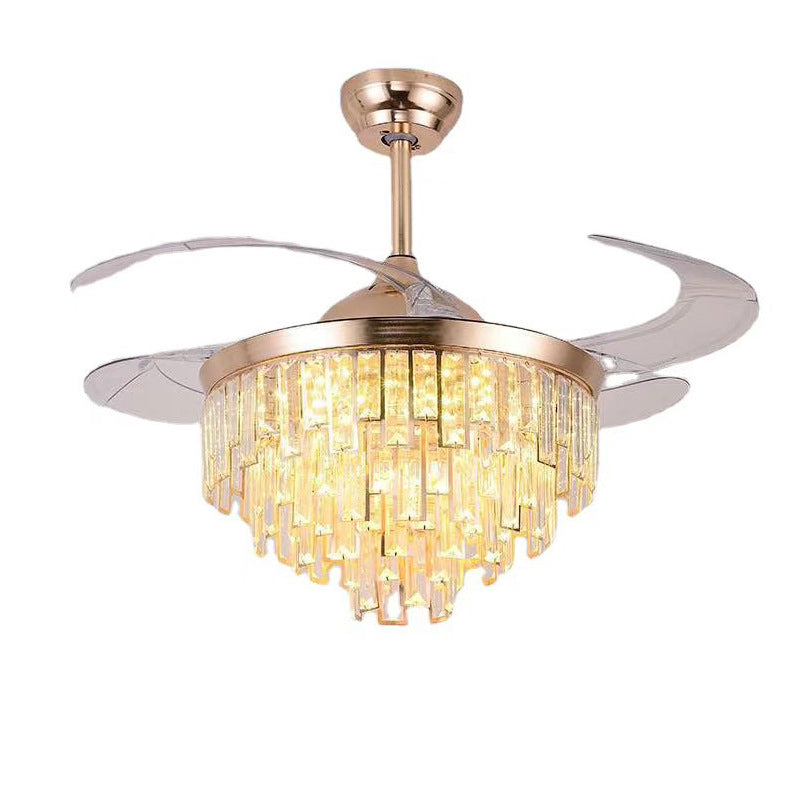 Living Room Invisible Dining Room ABS Ceiling Fan Lamp