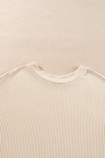 Parchment – Set aus langärmligem Strickoberteil und Shorts mit hoher Taille