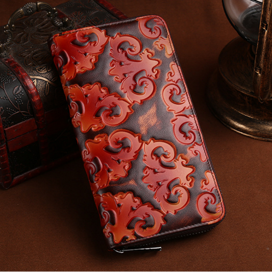 Kreative Top Layer Leder Damen Vintage Geldbörse