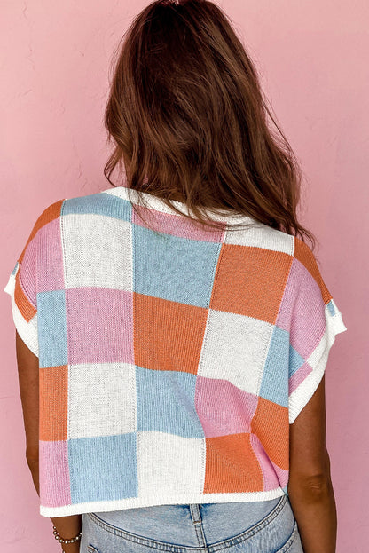 Pullover mit Flügelärmeln und Farbblockdesign in Grapefruitorange