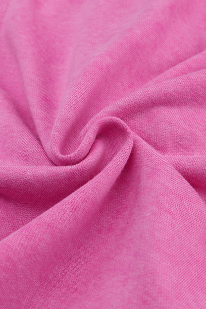 Rose Exposed Seam Twist Open Back Oversized Sweatshirt